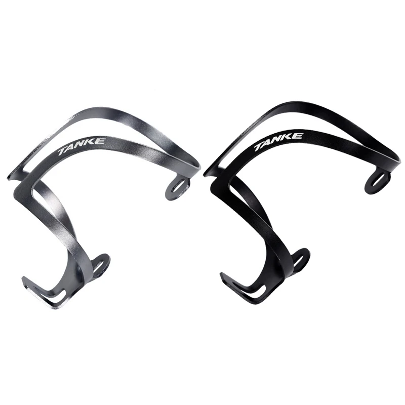 

2Set TANKE Bike Bottle Cage Ultralight Aluminum Alloy Water Holder For MTB Road Bicycle Black & Silver