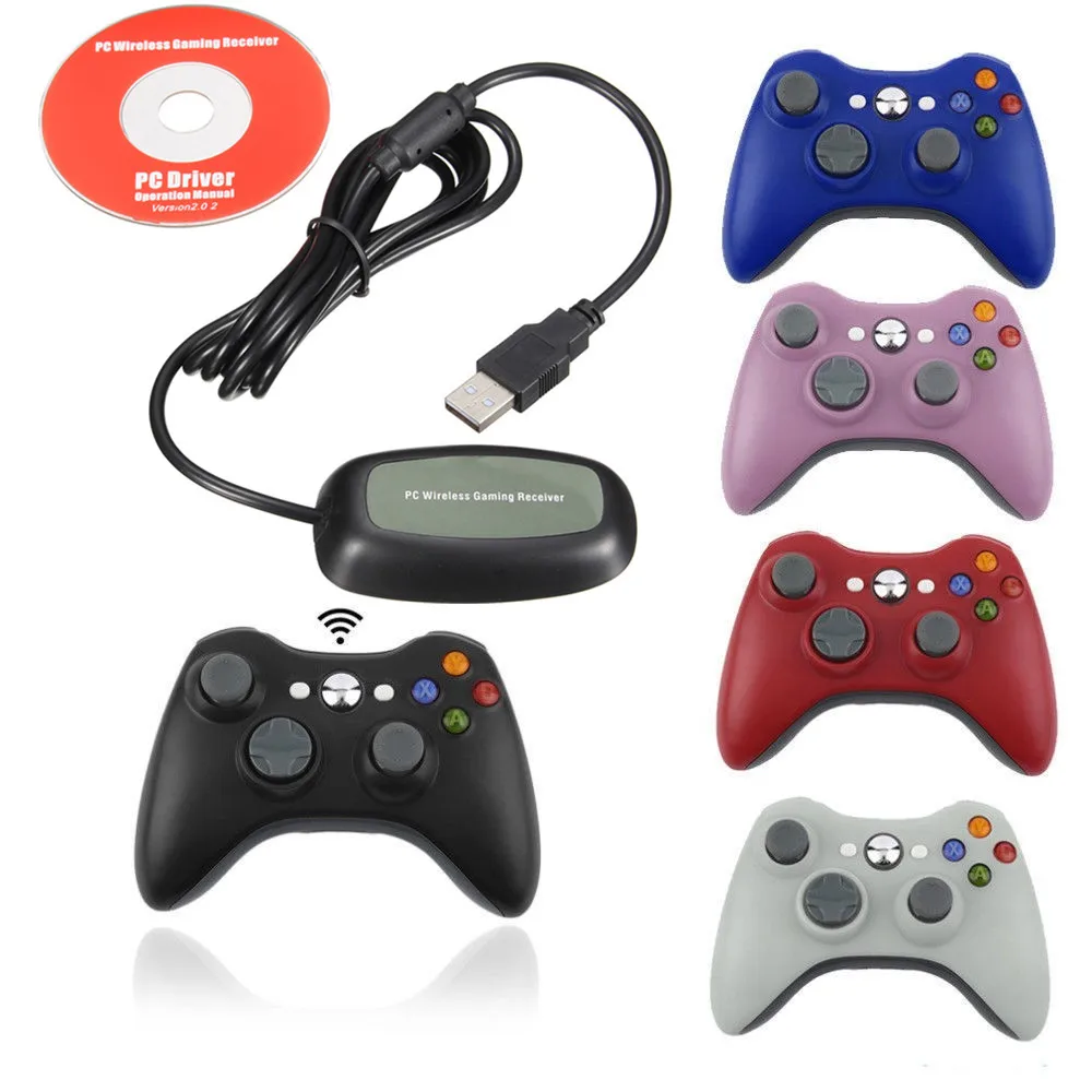 Game Wireless Controller Gamepad Joystick And Bluetooth PC Receiver For Microsoft XBOX360 Console With Windows 7 810 XP Vista |