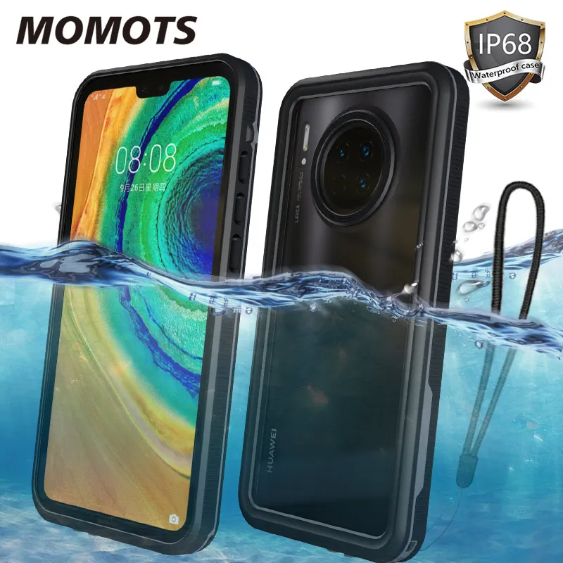 Водонепроницаемый чехол для huawei mate 30 mate 30 Pro, противоударный чехол для huawei mate 20 Pro, прозрачный 360 чехол с полной защитой