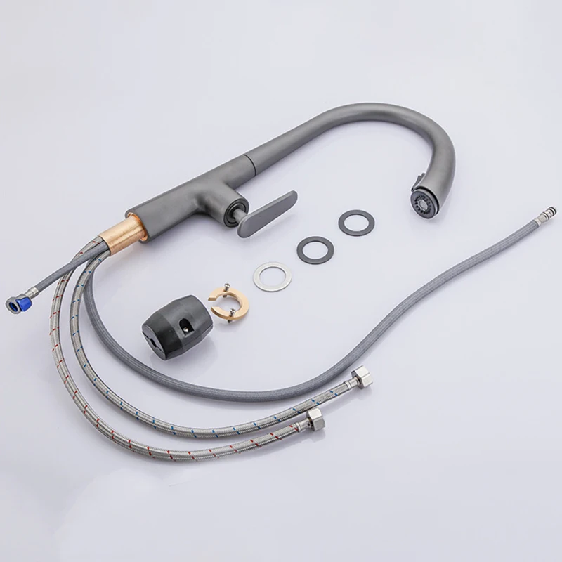 Смеситель для кухни черный кухонный кран смесители горячей и холодной воды