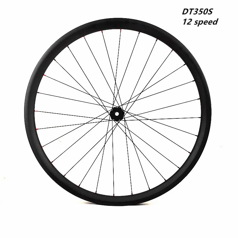 Комплект колес 27,5 из карбона для MTB с обода 30x30мм, безкамерный, дисковый тормоз, усиление 12 скоростей, спицы Pillar1420, втулки DT350 110x15 и 148x12.