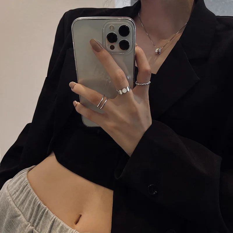 

3PCS Adjustable Rings Set For Women Fashion Simple Gold/Silver Color Geometric Finger Ring Girls Wwedding Jewelry Gift Wholesale
