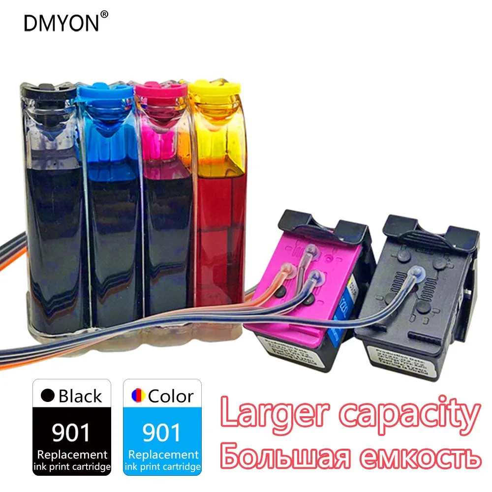 

DMYON CISS 901 Compatible for Hp Ink Cartridge Officejet J4500 4500 J4540 J4550 J4580 J4585 J4624 J4535 J4600 J4640 J4660 J4680c