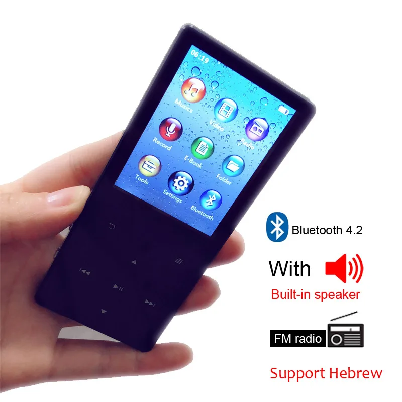 Mp3-плеер H3 Hi-Fi плеер с Bluetooth экраном 2 4 дюйма 16 Гб встроенной памяти радио и режим