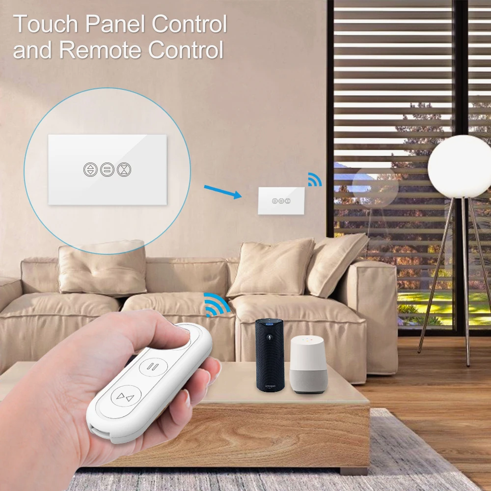 Переключатель для штор Tuya Smart Life RF Wi-Fi с пультом дистанционного управления