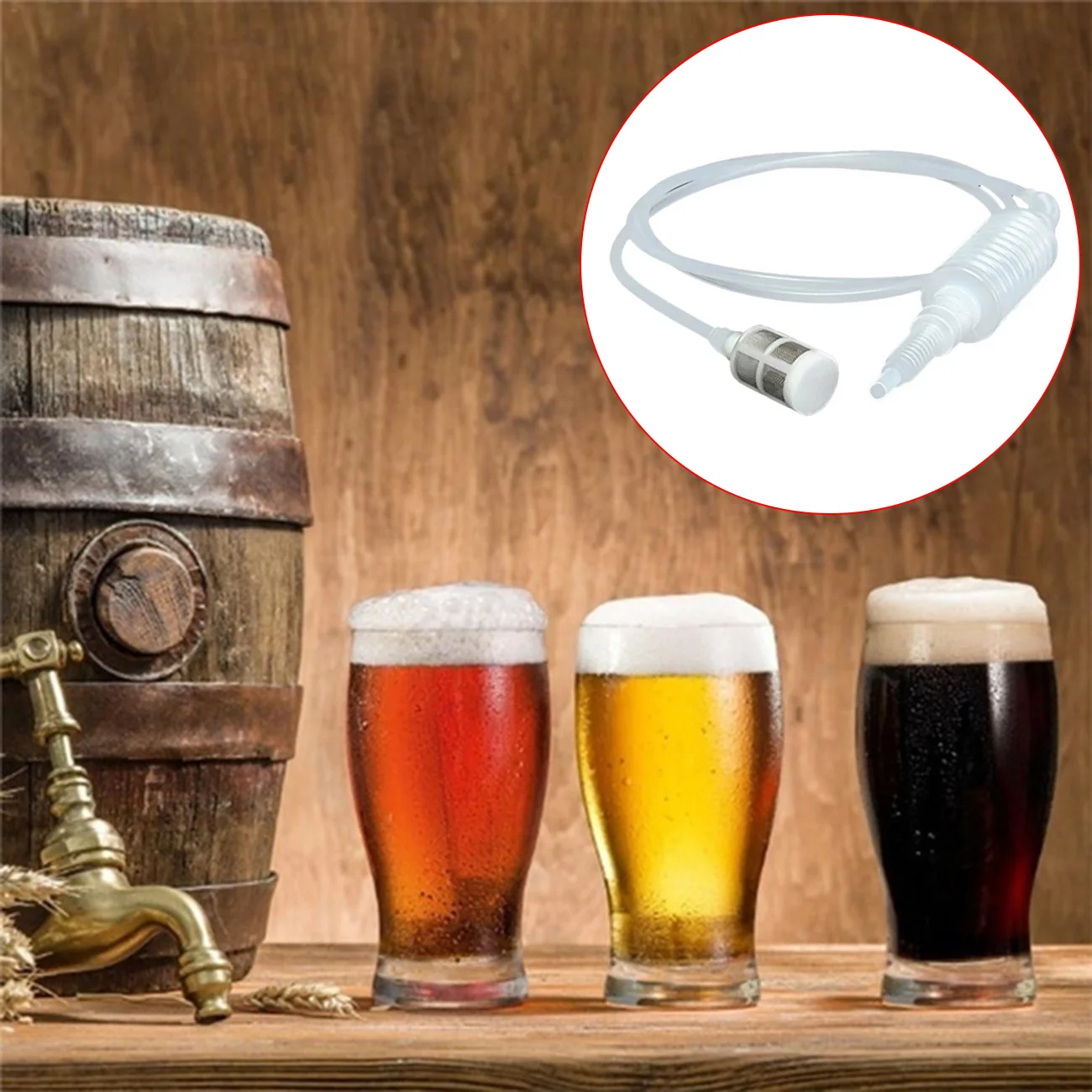 

2M Plastic Beer Fermentation Siphon Food Grade Liquid Siphon Alcohol Distiller Filter Tube Tool Shaker Kitchen Wine Accessory