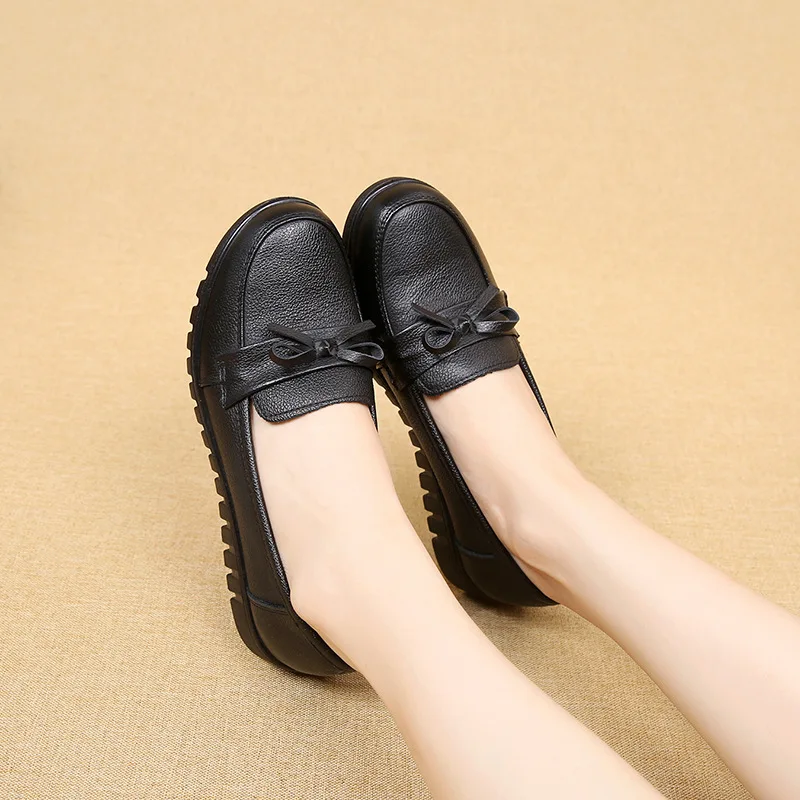 ZZPOHE женские весенние туфли из натуральной кожи на низком каблуке с мягкой