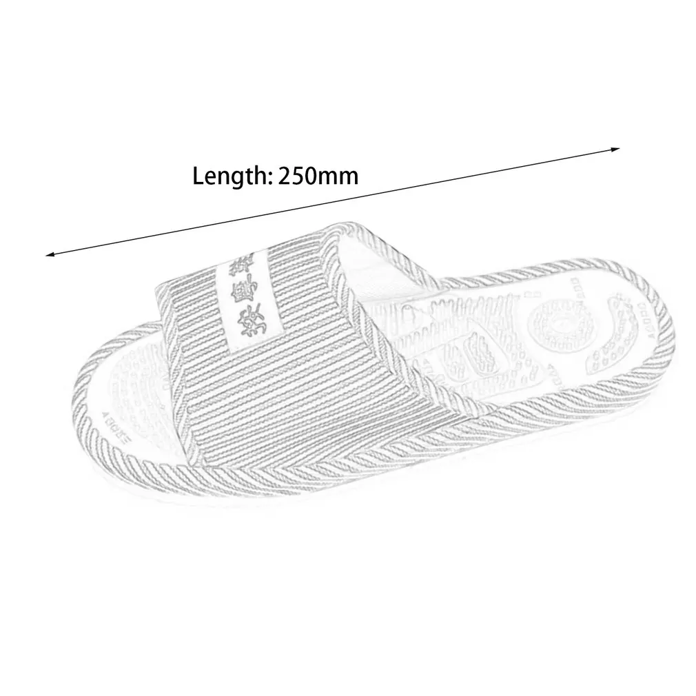 

Healthy Striped Pattern Reflexology Foot Acupoint Slipper Massage Promote Blood Circulation Relaxation Foot GOOD Care Shoes 25cm