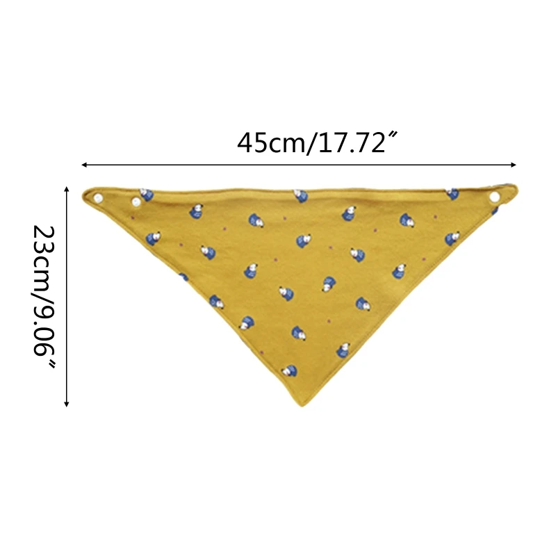 

4pcs/set Newborn Baby Double-sided Cartoon Pattern Bibs Triangle Scarf Bandana