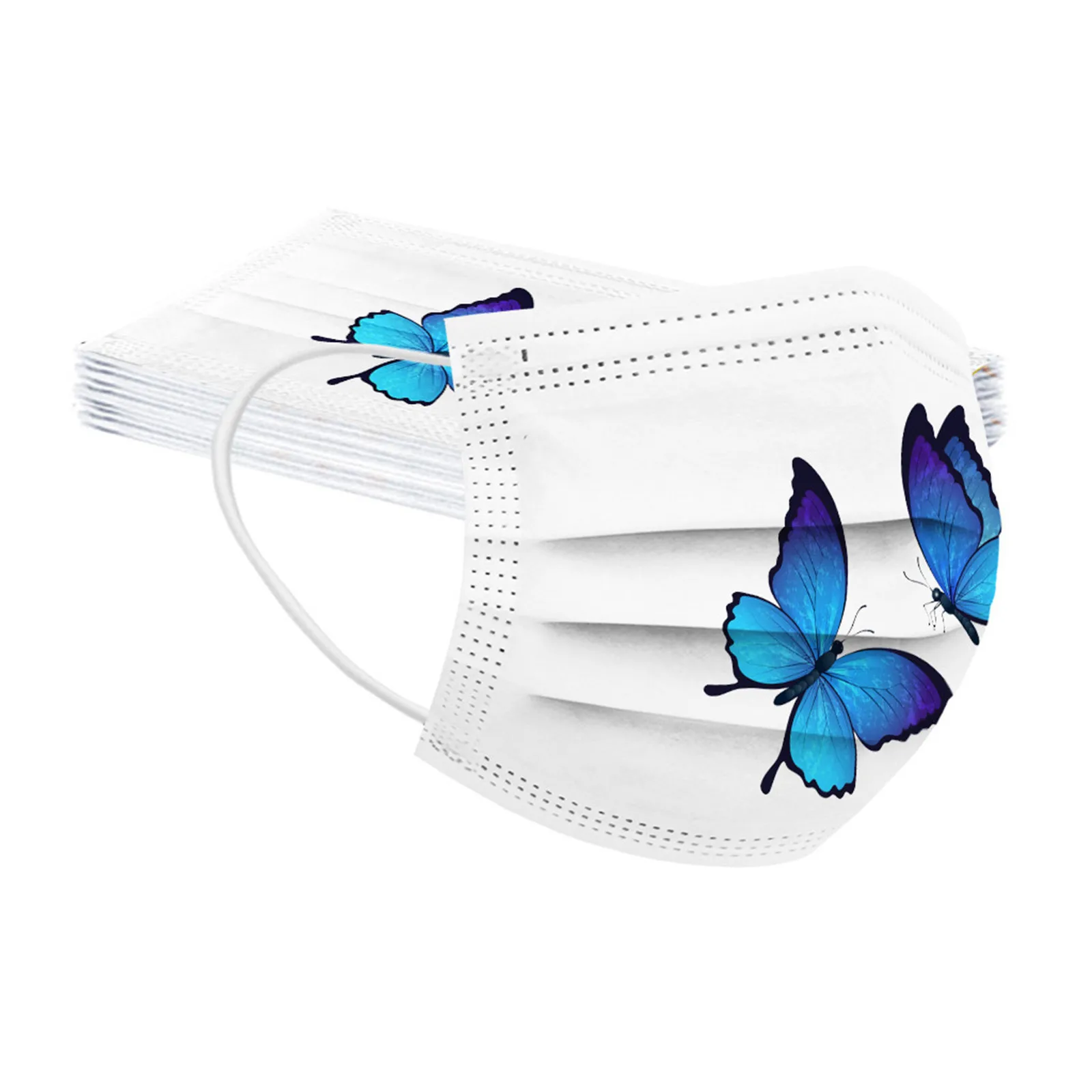 

50PCS Children Starry Sky Printed Mask Mouth-muffle Disposable Flower Pattern Mask Polyester Meltblown Cloth Filter Facemask