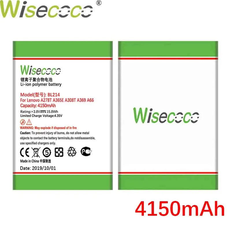 Wisecoco BL214 BL-214 4150 мА/ч, Батарея для lenovo A316I A360E A300T A269I A208t A218t A269 A305E телефон Батарея+ код для отслеживания отправления