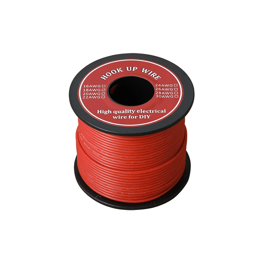 60 м/лот 196ft Hook-up многожильный провод 22 AWG UL3132 гибкий электрический провод с силиконовой оплеткой резиновая Изолированная Луженая Медь 300 в 6 цветов