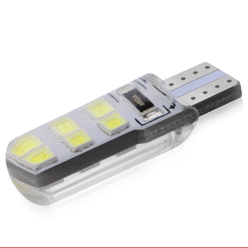 10 шт. T10 светодиодный водонепроницаемый силикагель 2835 SMD; Автомобильные светодиоды лампы 12 В Авто Canbus Клин свет номерной знак сигнальная Поворотная лампа