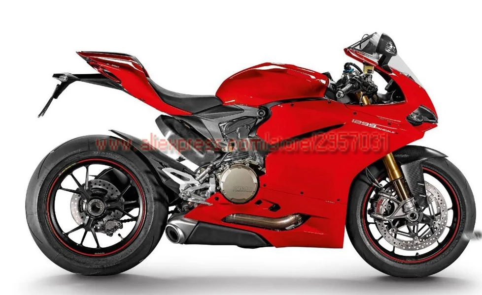 

Injection mold Bodywork for DUCATI 1199 1199S 1299 1299S 899 959 2015 2017 15 16 17 Custom Painting Fairing Body Kit All Red