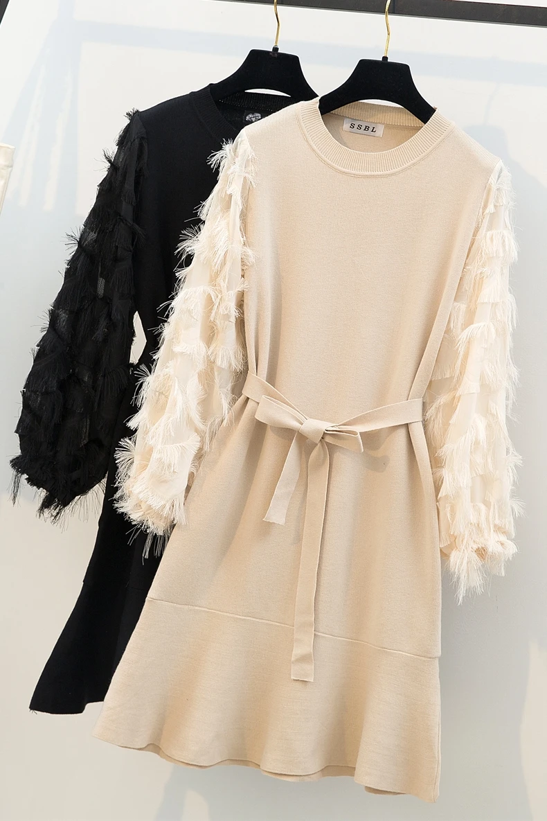 Женский костюм с рукавом-фонариком платье для полных женщин большого размера на