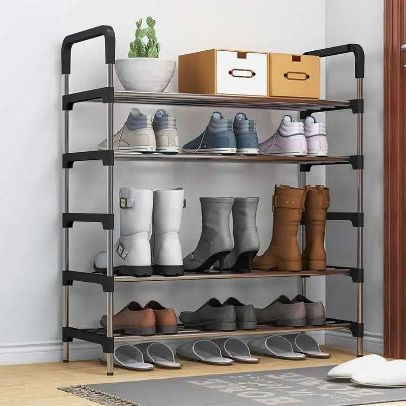 3-6Layers Shoe Rack Space Saving Entryway Stand Holder Metal Cabinets with Handrail Assembly Shelves Home Furniture - купить по