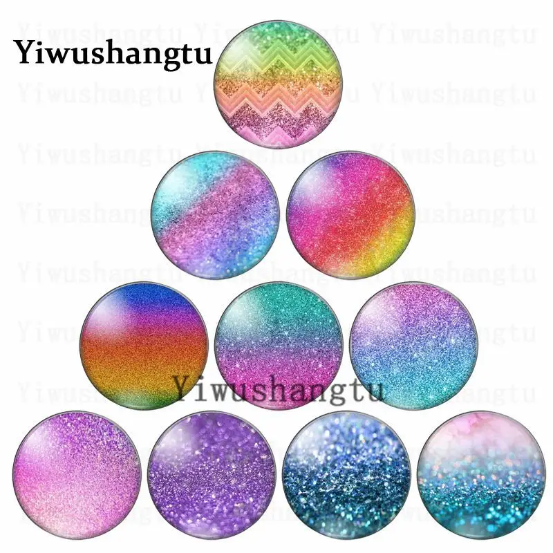 

Bright colorful bling rainbow nice feeling of sunlight 12mm/20mm/25mm/30mm photo glass cabochon demo flat back Making findings