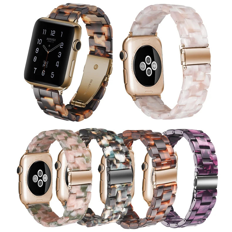 Ремешок из смолы для Apple watch band 5 4 3 2 1 для iwatch band 42 мм 38 мм 44 мм 40 мм аксессуары браслет ремень