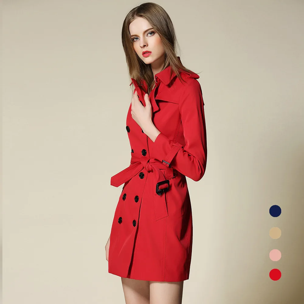 BURDULLY женская одежда осень зима 2019 одноцветная для девушек Длинная ветровка