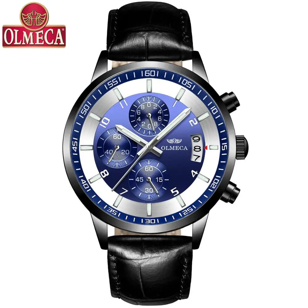 OLMECA Мужские кварцевые наручные часы Для мужчин Роскошные деловые мужские