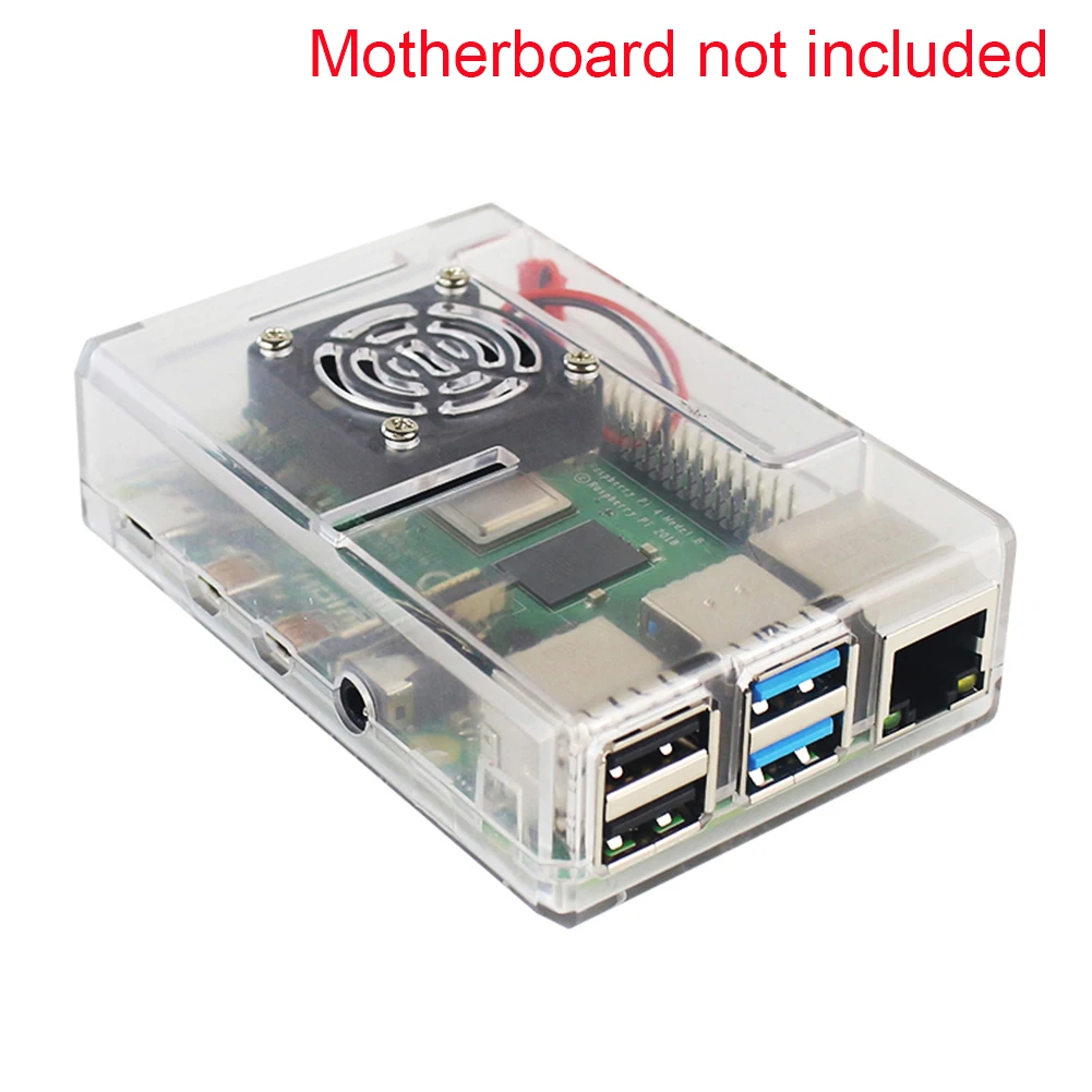 

Ports With Cooling Fan Protective Cover Parts Durable Compact Housing Accessories Demo Board ABS Case 4