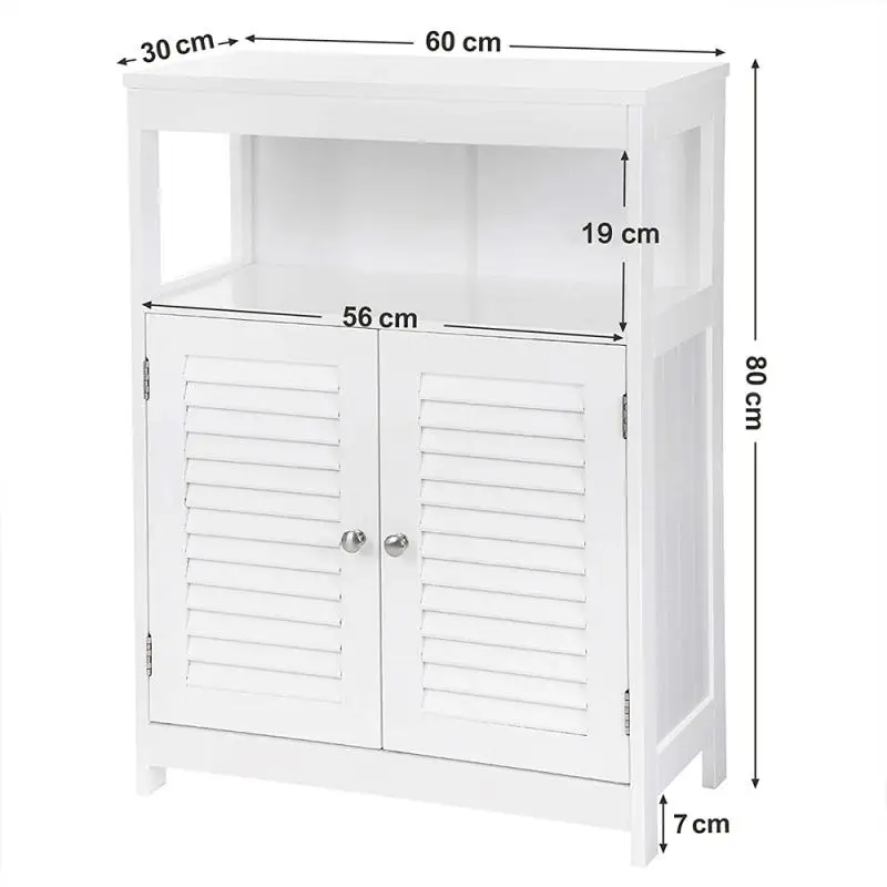 

Household Modern Double Door Storage Cabinet For Family Bathroom Toilet Furnitures Towel Cabinet Floor Standing Bathroom HWC