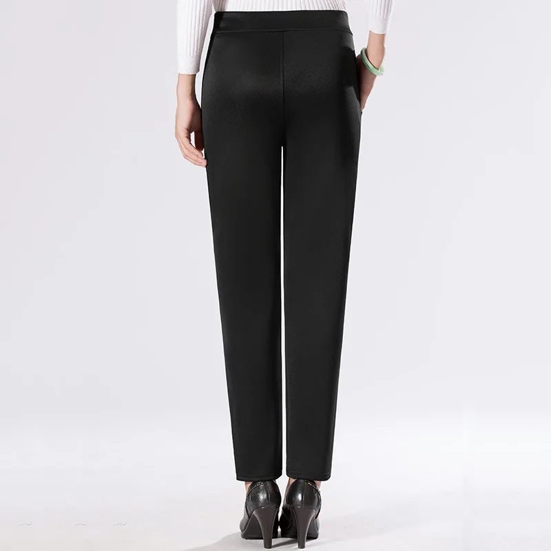 Женские шаровары с высокой талией повседневные Летние черные брюки-карандаш