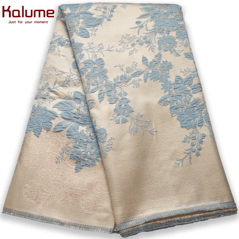 Kalume Африканское парчовое ткань высокого качества нигерийский жаккард