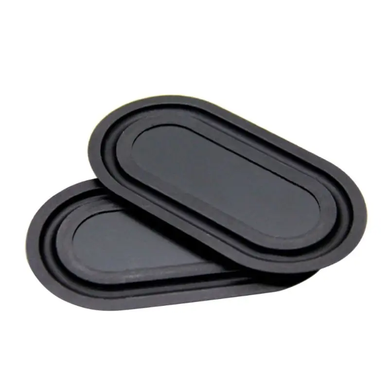 

2021 2PCS Oval Shape Bass Diaphragm Rubber Speaker Plate Passive Radiator Auxiliary Bass Vibration Plates 2040-6090