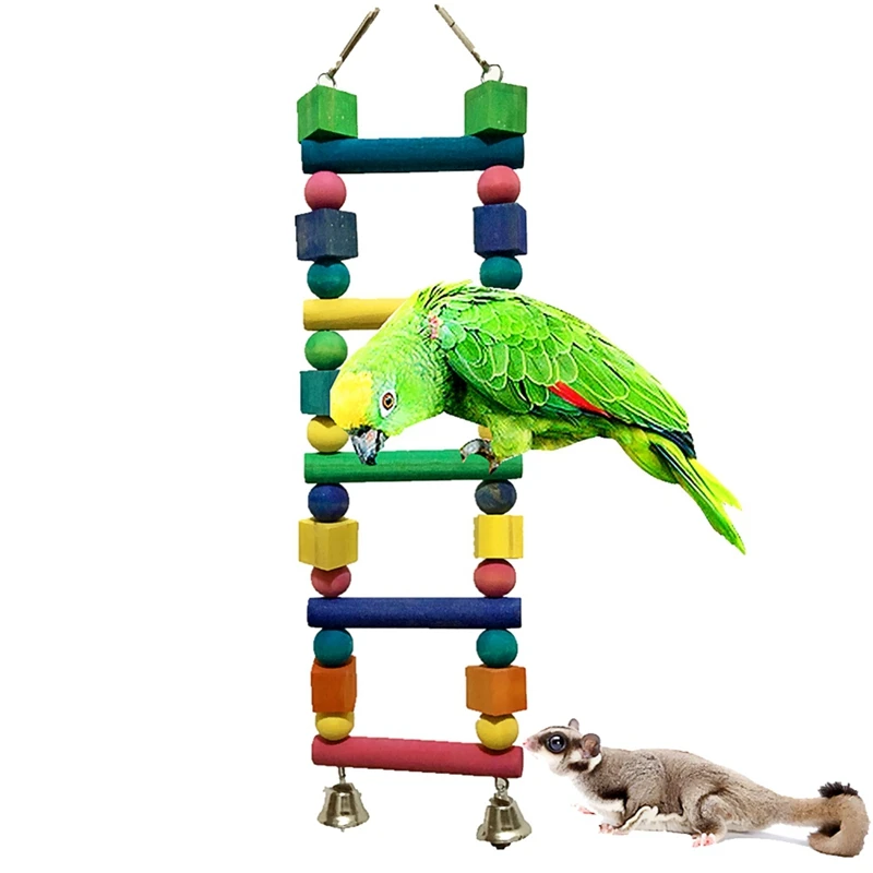 Попугай мягкая гибкая лестница для скалолазания мостик укуса деревянная прочная