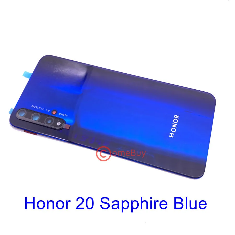 Для huawei Honor 20 Pro Задняя стеклянная крышка батареи задняя дверь Корпус чехол Honor 20 Задняя стеклянная панель Крышка+ объектив камеры+ клей