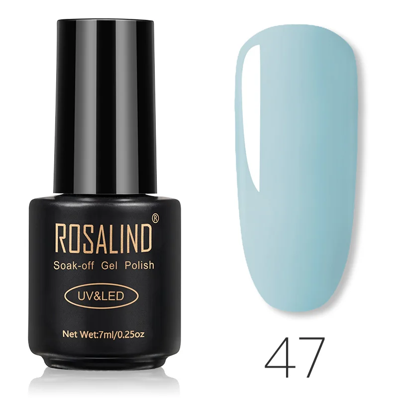 47 ROSALIND гель 1 гель лак для ногтей чистый цвет 7 мл 31-58 замочить от УФ светодиодный маникюр ногти vernis Полупостоянный гель лак для ногтей - Цвет: 47