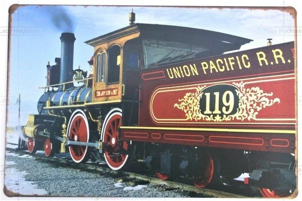 

Union Pacific Metal Tin Sign Vintage Cafe Pub Garage Retro Kitchen Railway Train (20*30cm)