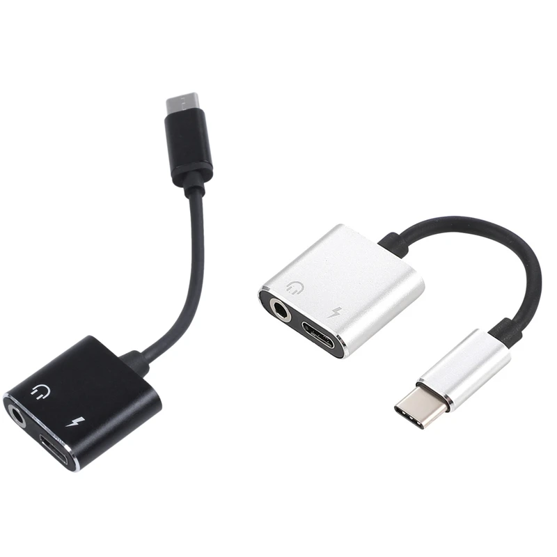 2x адаптер тype C Aux вывода с разъемом USB Type-C до 3 5 мм разъем для наушников Xiaomi Mi 6 без