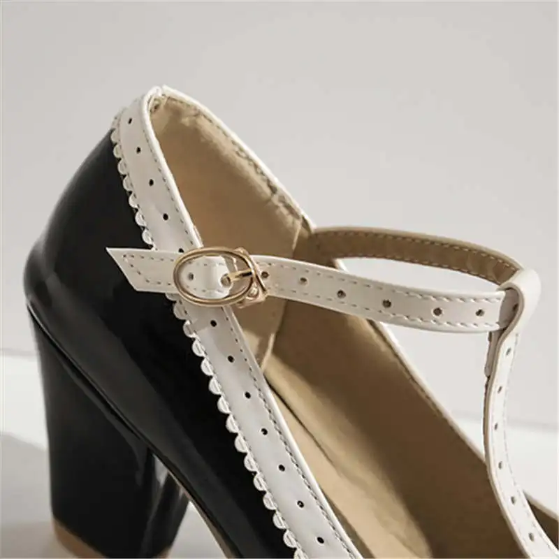 Женские туфли мэри джейн odeina вечерние из лакированной кожи на высоком блочном