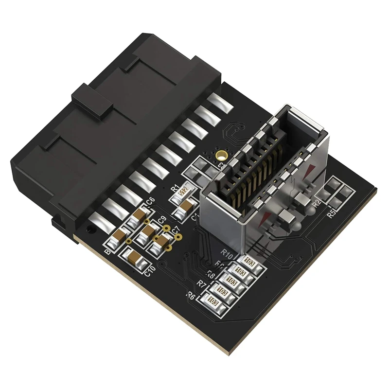 

USB 3.0 Internal IDC 20 Pin Motherboard Header to A-Key 20 Pin Female Header Converter for Type C Panel Mount Adapter