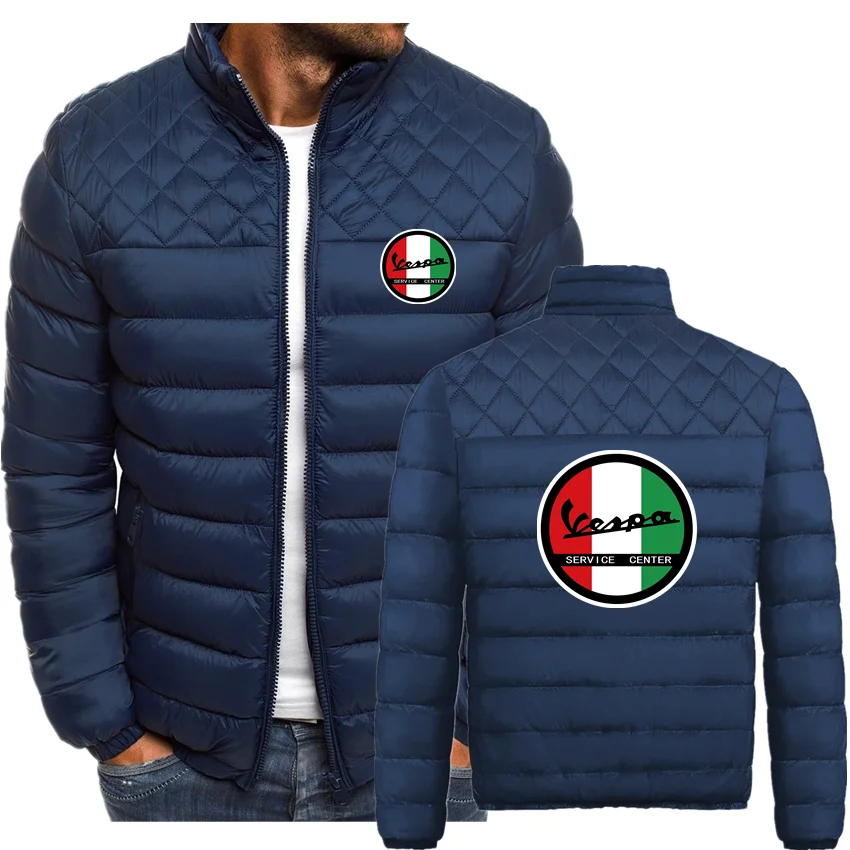 

Vespa Letter Printing 2021Fashion New Men Autumn Winter Plus Velvet Jacket Track Field Sportswear Casual Personality DG-26