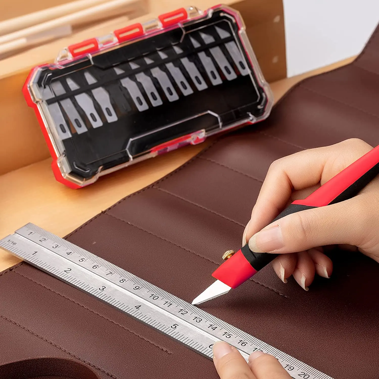 Набор ножей для хобби EZARC Прецизионный Универсальный нож 13 шт. сменных лезвий SK5