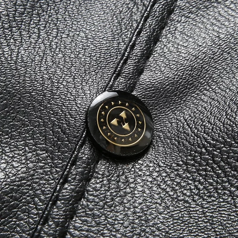 Брендовый жилет из искусственной кожи для мужчин мотоциклетный пальто новинка