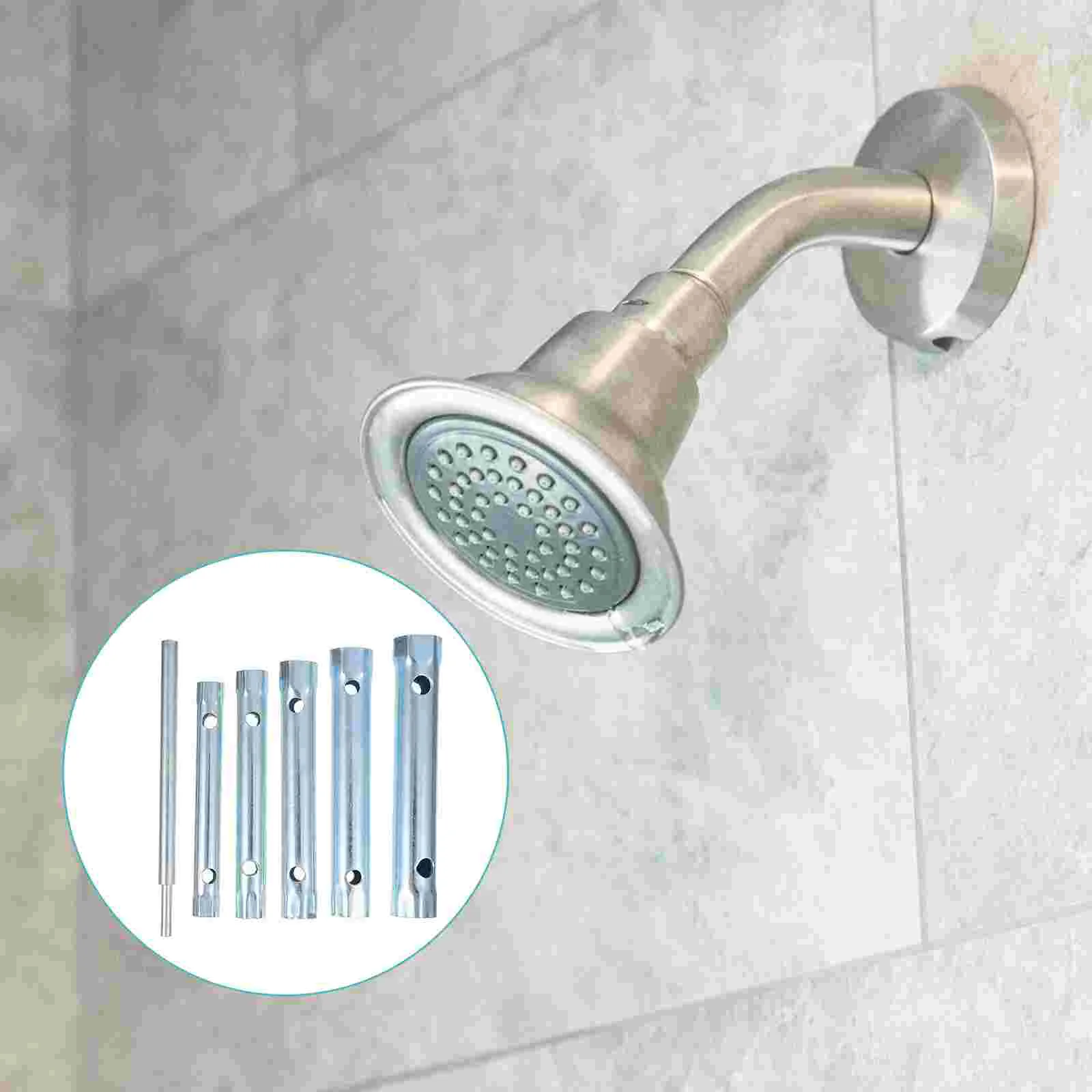 

1 Set Universal Hollow Hex Disassembly Wrenches Shower Hex Spanners (Silver)
