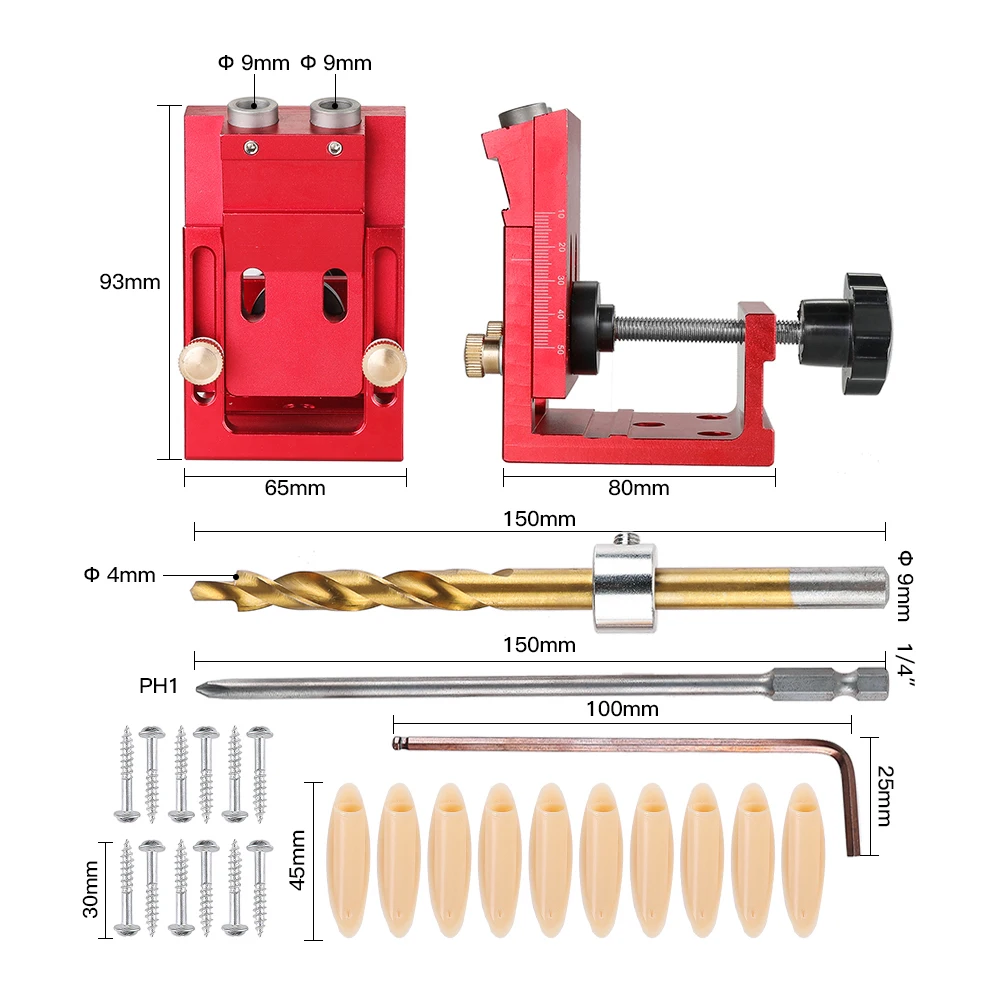 Карманный дюбель для деревообработки зажим дюбеля из сплава сверление по дереву