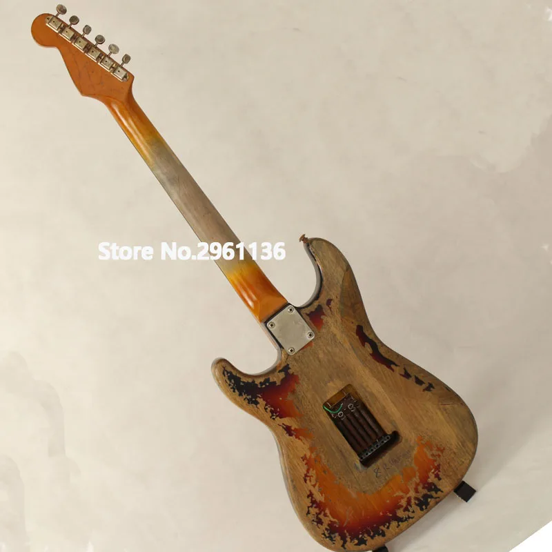 hohe qualität relic elektrische gitarre srv stil erle korpus mit ahorn hals kundenspezifische elektrische gitarre freies verschiffen free glo