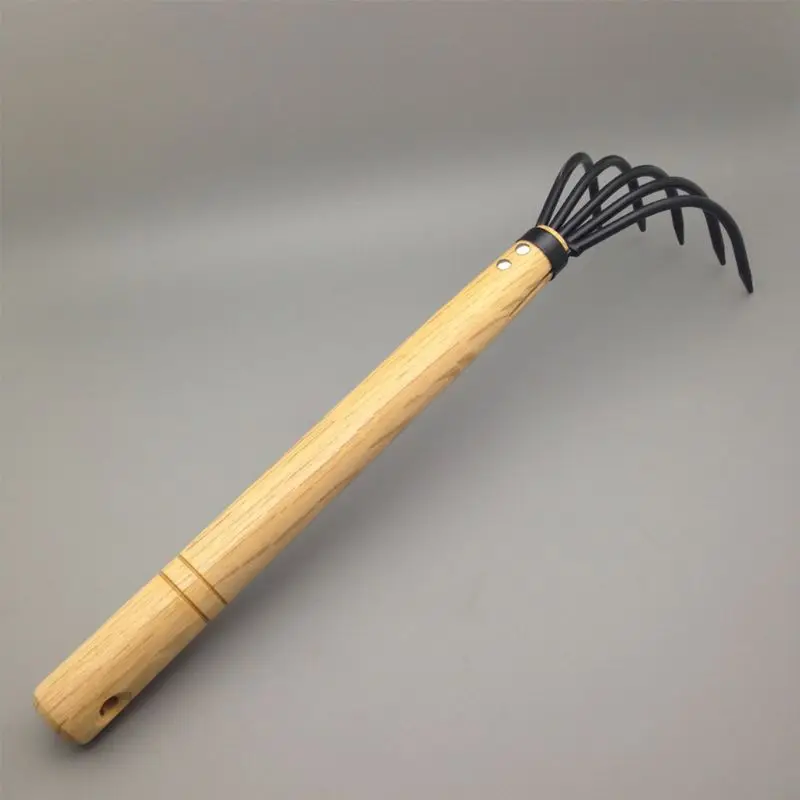 

Garden Leaf Collection Five-tooth Rake Comb Weeder Cultivator Hand Tool Carbon
