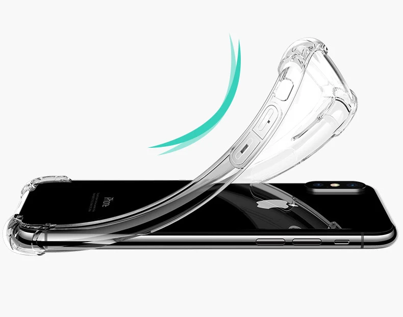 Кристально чистый ТПУ полный защитный чехол для iphone x X мягкий телефона