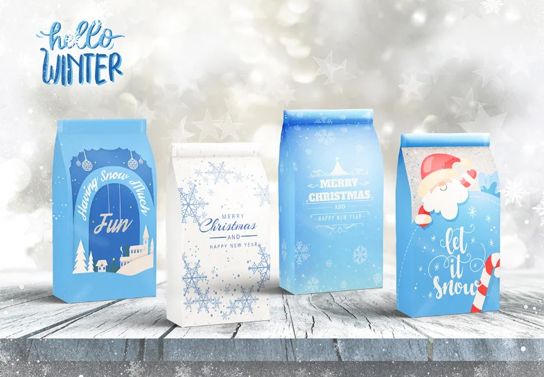 24pcs Merry Christmas Candy Bag Gift Eve Kids Birthday Baby Shower Baking Party Supplies Happy New Year | Дом и сад