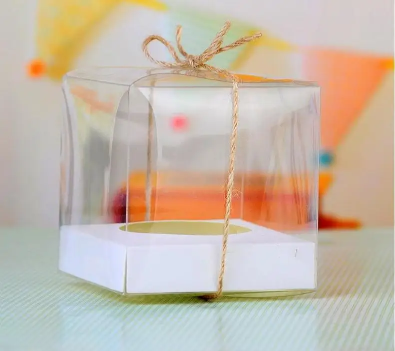 

1000pcs/lotwholesale and Retail Muffin Box Transparent Cupcake Boxes Single Pvc Cupcake Box 9*9*9cm Wholesale