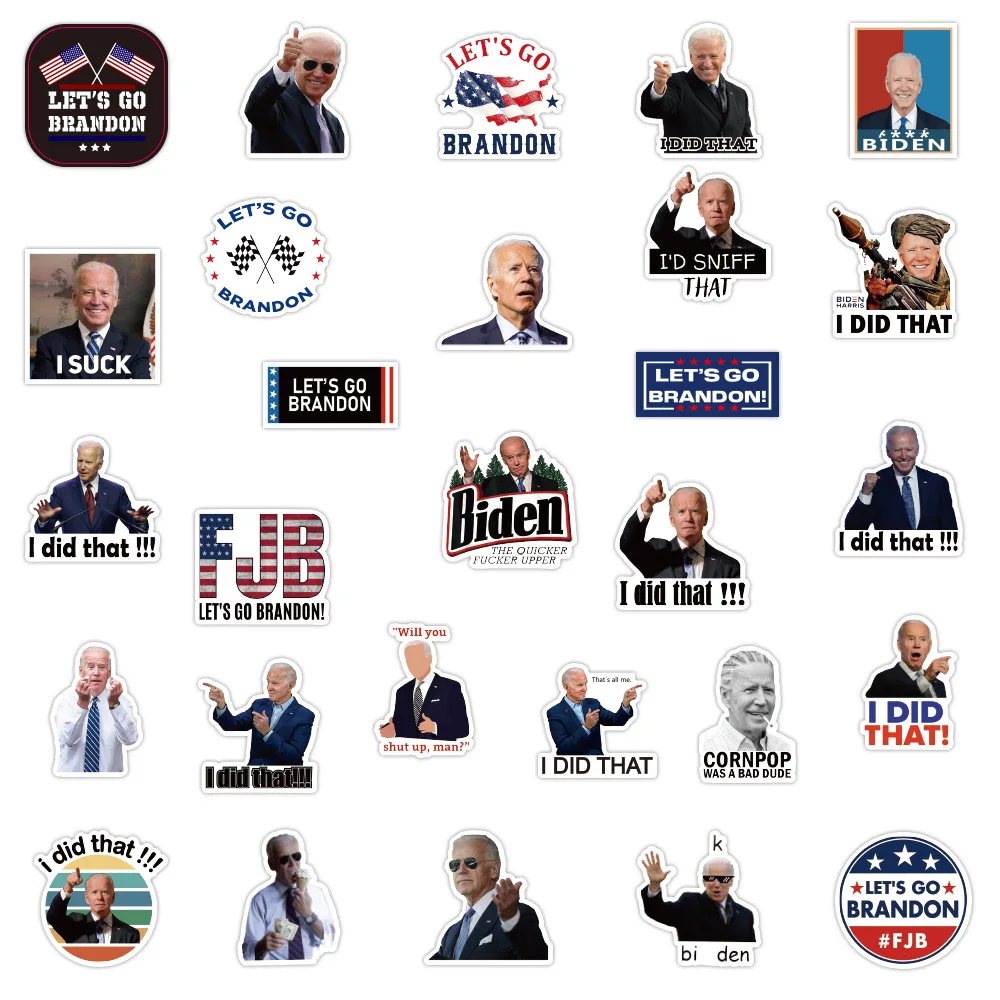 103050pcs funny joe biden lets go graffiti stickers i did that sticker for car helmet diy bike laptop guitar waterproof decal free global shipping