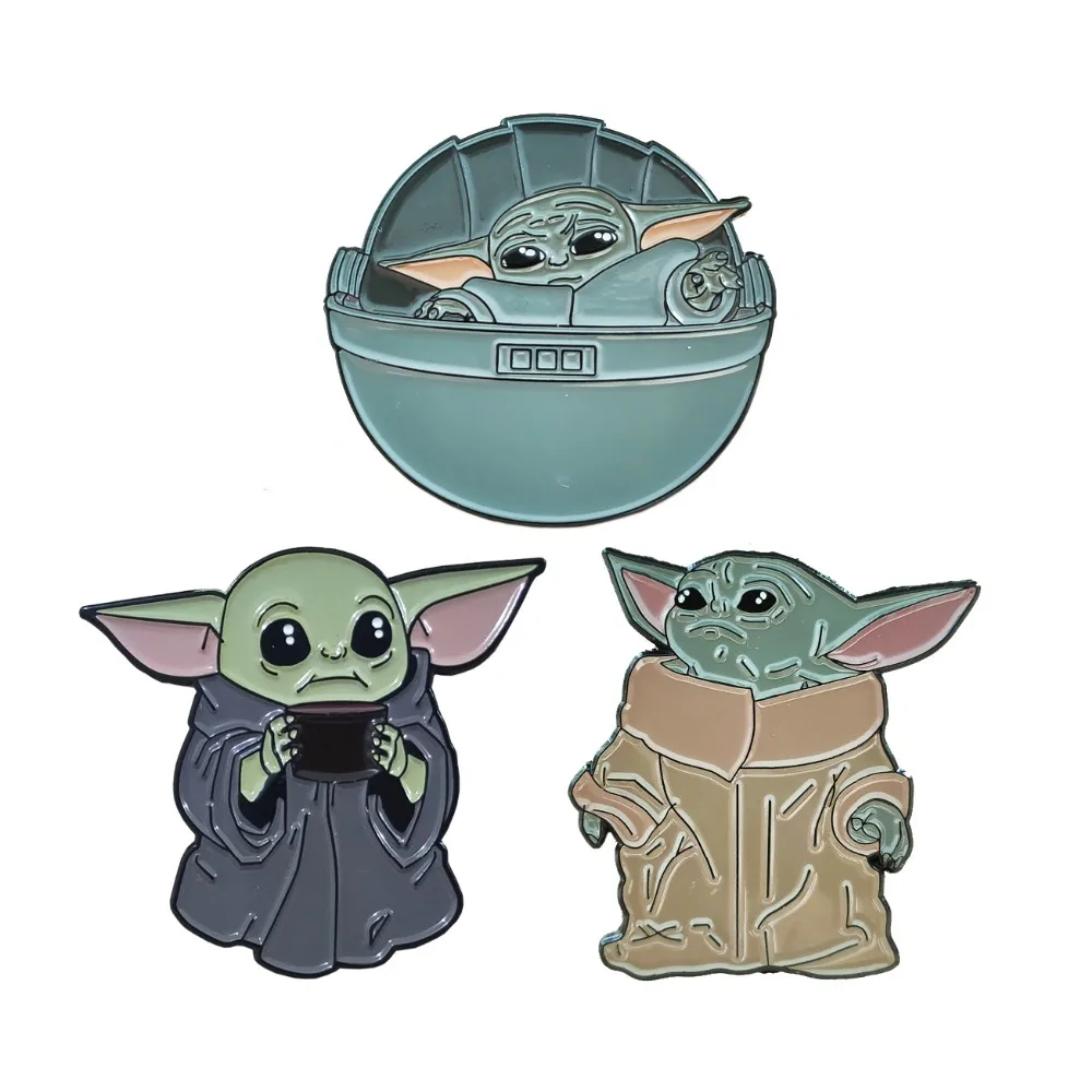 Детская Брошь с эмалью в виде инопланетянина|Броши| |