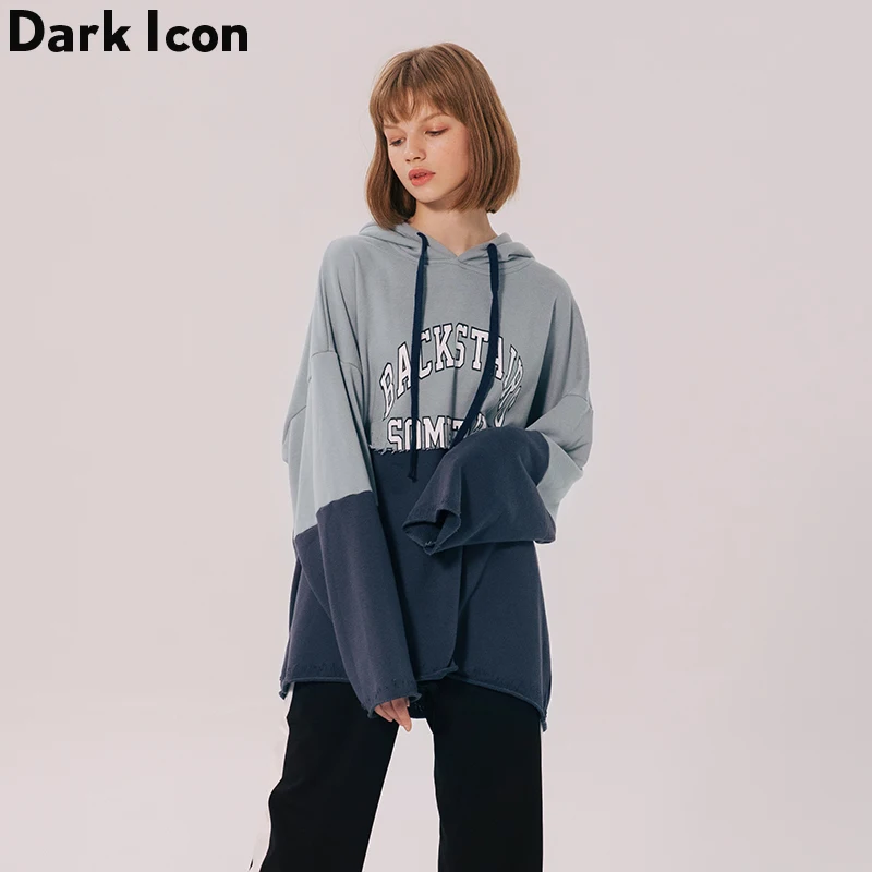 Женские свитшоты с цветными вставками женские толстовки капюшоном модные