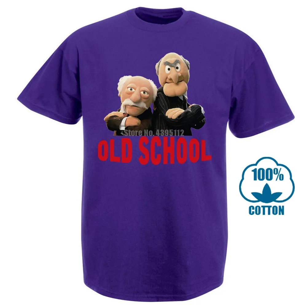Фиолетовый Мужская футболка Muppets Grandmasters Waldorf Statler Old School Graphic забавная футболка Новинка Женская футболка - Цвет: Фиолетовый